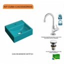 Ver imagem 3 de Kit Cuba Q32 com Torneira 1198 Metal e Válvula Click 1 Pol.