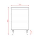 Ver imagem 7 de Cômoda Mila para Quarto 3 Gavetas Pés Retrô Savana Off White: Savana Off White