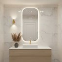 Ver imagem 3 de Espelho Lapidado P/ Salão C/ Led Neutro 4000k Atrás 100x80cm - Led Neutro