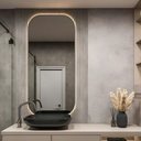 Ver imagem 2 de Espelho Lapidado P/ Salão C/ Led Neutro 4000k Atrás 100x80cm - Led Neutro