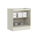 Ver imagem 3 de Balcão de Cozinha 80 cm Fineze 2 Gavetas 100% MDF Areia Hp - Henn