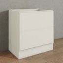 Ver imagem 2 de Balcão de Cozinha 80 cm Fineze 2 Gavetas 100% MDF Areia Hp - Henn