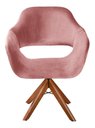 Ver imagem 1 de Poltrona Decorativa Zara Base Giratória - Veludo Rosê