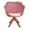 Poltrona Decorativa Zara Base Giratória - Veludo Rosê - 3