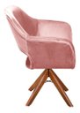 Ver imagem 2 de Poltrona Decorativa Zara Base Giratória - Veludo Rosê