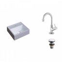 Ver imagem 2 de Kit Cuba Q32 com Torneira 1198 Metal e Válvula Click 1 Pol.