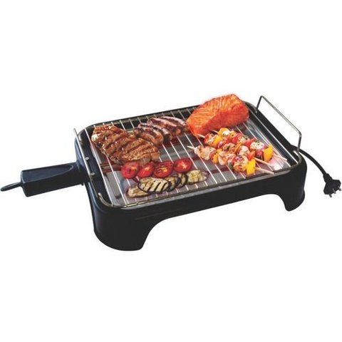 Churrasqueira Elétrica Alfa Suportel P1217a Portátil e Pratica Grill Preta 110v