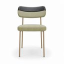 Ver imagem 6 de Kit 4 Cadeiras Sala de Jantar Lisa Pés Champanhe Linho/PU Bege/Preto m² - Monari Design