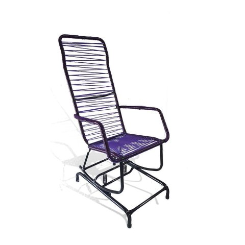 Cadeira Balanço com Mola Lilás Vargas Metalúrgica Vargas Cbm 001