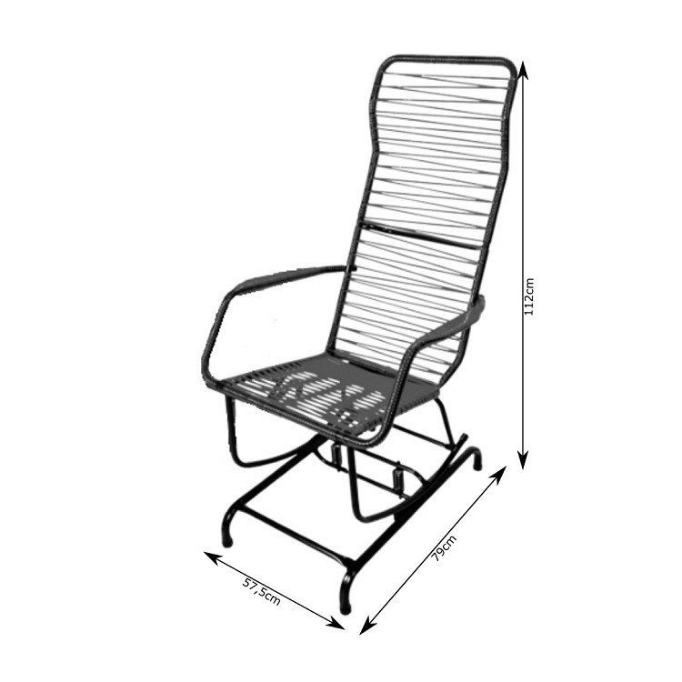 Cadeira Balanço com Mola Lilás Vargas Metalúrgica Vargas Cbm 001 - 2