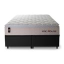 Ver imagem 5 de Conjunto Box Baú Super King Roma Preto 193x203x78 c/ Molas Ensacadas