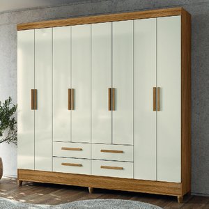 Guarda Roupa Casal Florida 8 Portas e 4 Gavetas Moval