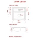 Ver imagem 5 de Kit Cuba Q32 com Torneira 1198 Metal 1/4 Volta