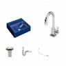 Kit Cuba Q32 com Torneira Luxo 1195 Metal e Válvula 1 Pol. Sifão Pvc e Flexivel - 2