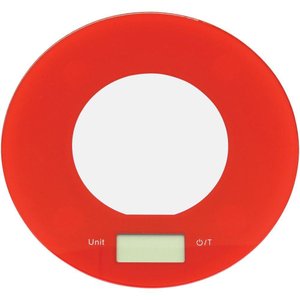 Colores Balança Digital 2x20x20cm 5kg Vidro Vermelho