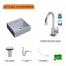 Kit Cuba Q32 com Torneira Luxo 1195 Metal e Válvula 1 Pol. Sifão Pvc e Flexivel - 3