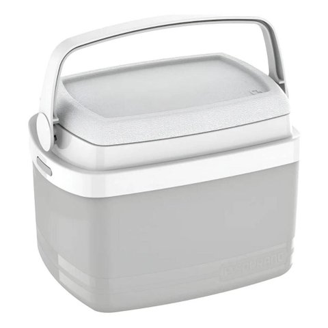Caixa Térmica Cooler Pequeno 5l Tropical Soprano Cinza Claro Bebidas Praia Camping