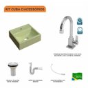 Ver imagem 3 de Kit Cuba Q32 com Torneira Luxo 1195 Metal e Válvula 1 Pol. Sifão Pvc e Flexivel