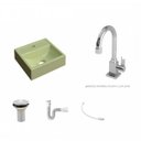 Ver imagem 2 de Kit Cuba Q32 com Torneira Luxo 1195 Metal e Válvula 1 Pol. Sifão Pvc e Flexivel