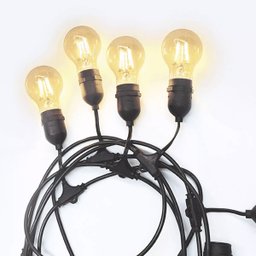 Varal de Luzes 10 Metros 10 Bocais Extensivel Cordao Decoraçao Enorme Festa Evento Comemoraçao Forma - 1