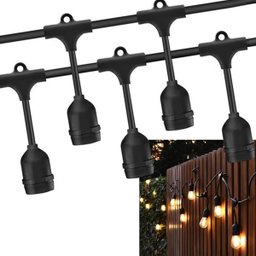 Varal de Luzes 10 Metros 10 Bocais Extensivel Cordao Decoraçao Enorme Festa Evento Comemoraçao Forma - 12