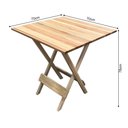 Ver imagem 2 de Mesa Dobrável 70x70cm de Madeira Maciça Eucalipto