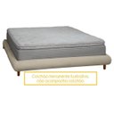 Ver imagem 2 de Base Cama Box Quarto de Casal 153cm Orgânica Napoli Bouclê Bege Soluco