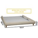 Ver imagem 4 de Base Cama Box Quarto de Casal 153cm Orgânica Napoli Bouclê Bege Soluco