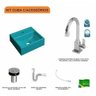 Kit Cuba Q32 com Torneira Luxo 1195 Metal e Válvula Click 1"b Sifão Pvc e Flexivel Compace - 3