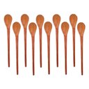 Ver imagem 1 de Kit 10 Peças Colher de Pau Madeira Modelos Molho 18 cm