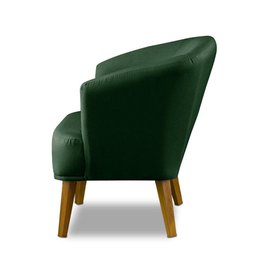 Poltrona Para Sala Decorativa Thais Linho Verde Adonai Estofados - 5
