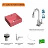 Kit Cuba Q32 com Torneira Luxo 1195 Metal e Válvula Click 1"b Sifão Pvc e Flexivel Compace - 3