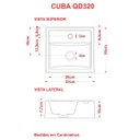 Ver mais imagens de Kit Cuba Q32 com Torneira Luxo 1195 Metal e Válvula Click 1 Pol. Sifão Pvc e Flexivel