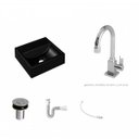 Ver imagem 2 de Kit Cuba Q32 com Torneira Luxo 1195 Metal e Válvula Click 1 Pol. Sifão Pvc e Flexivel
