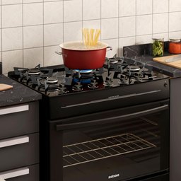 Fogão Itatiaia Electra Glass 5 Bocas - Mesa de Vidro - Acendimento Automático - Preto - 12