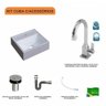 Kit Cuba Q32 com Torneira Luxo 1195 Metal e Válvula Click 1 Pol. Sifão Cromado e Flexivel - 3