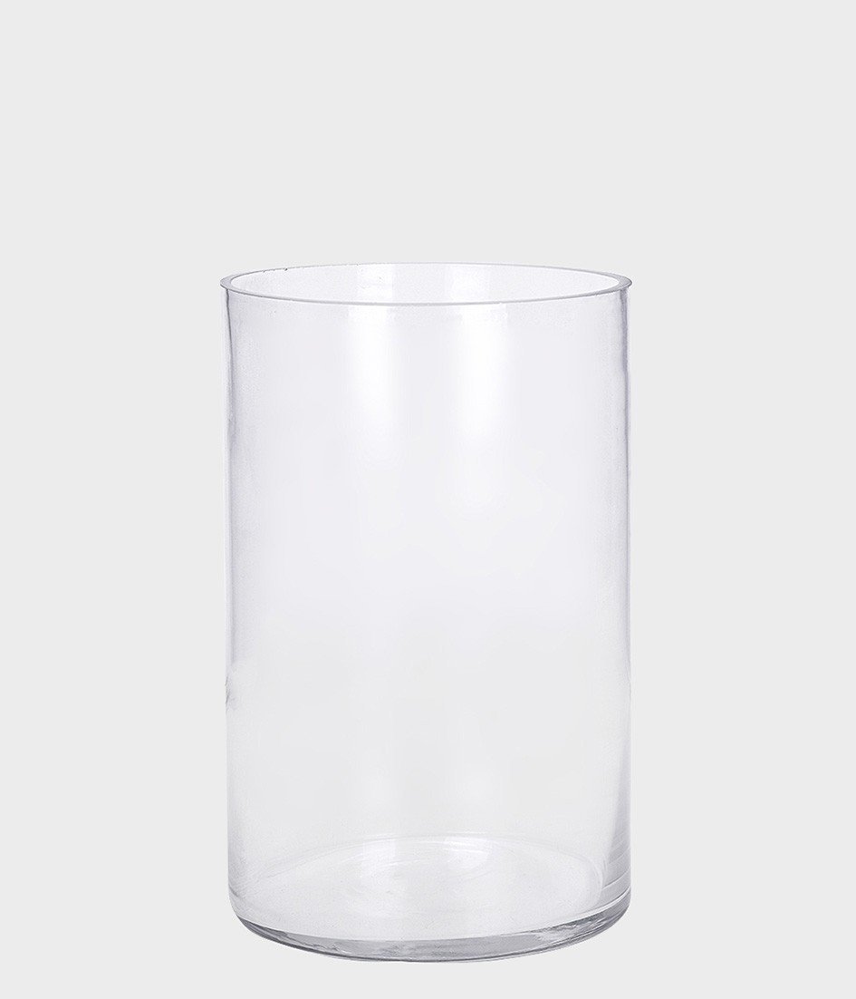 Vaso Decorativo Vidro Tubo Transparente 25x15 Único