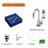 Kit Cuba Q32 com Torneira Luxo 1195 Metal e Válvula Click 1 Pol. e Sifão Pvc e Flexivel - 3