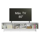 Ver imagem 5 de Rack para Tv até 80 Polegadas 218 Cm 2 Portas Branco/azul Vik Madesa