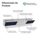 Ver imagem 4 de Rack para Tv até 80 Polegadas 218 Cm 2 Portas Branco/azul Vik Madesa
