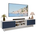 Ver imagem 2 de Rack para Tv até 80 Polegadas 218 Cm 2 Portas Branco/azul Vik Madesa