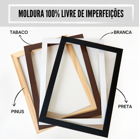 Quadro Decorativo Quarto Sala Flor Rosa Moldura e Vidro:tabaco