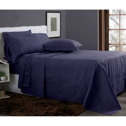Kit Colcha Cobre Leito New Every Day Casal Boston Marinho Sonhare Sultan - 2