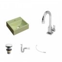 Ver imagem 2 de Kit Cuba Q32 com Torneira Luxo 1195 Metal e Válvula Click 1 Pol. e Sifão Pvc e Flexivel