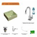 Ver imagem 3 de Kit Cuba Q32 com Torneira Luxo 1195 Metal e Válvula Click 1 Pol. e Sifão Pvc e Flexivel