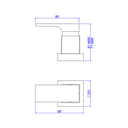 Ver imagem 2 de Acabamento para Registro de Gaveta de 1 1/4" e 1 1/2" Unic Dark Antracite - 4900.gf90.gd.mt