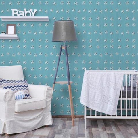 Papel de Parede Kids Futebol Azul