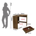 Ver imagem 3 de Escrivaninha/mesa Escritório de Canto Multimóveis Cr25064 Nogal