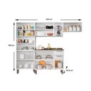 Ver imagem 3 de Cozinha Modulada Completa Múltipla 4 Peças (2 Armários + 1 Balcão + 1 Paneleiro) C4P73 Branco/