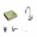 Ver imagem 2 de Kit Cuba Q32 com Torneira Luxo 1195 Metal e Válvula Click 1 Pol. e Sifão Cromado e Flexivel